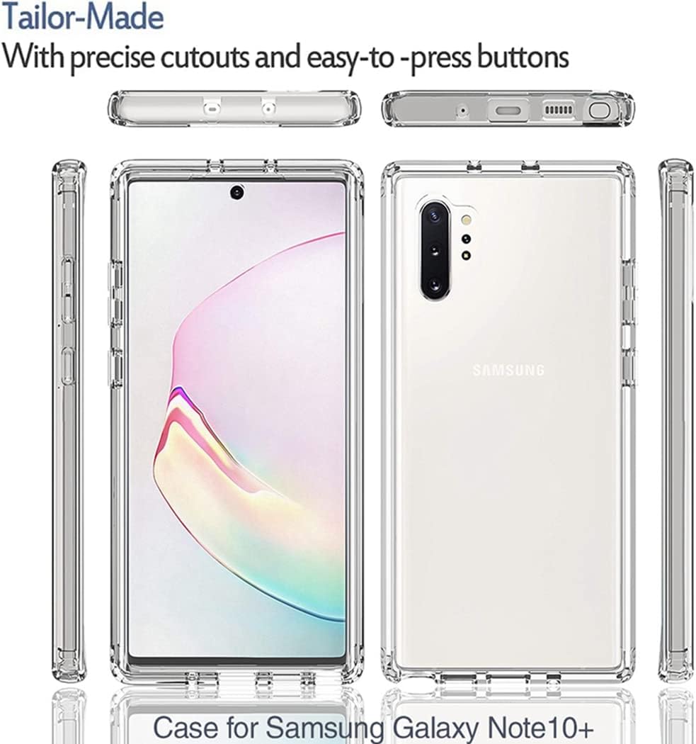 Vavies Funda compatible con Galaxy Note 10 PlusNote 10+ N975U con protector de pantalla de vidrio templado, cuerpo completo, a prueba de golpes,