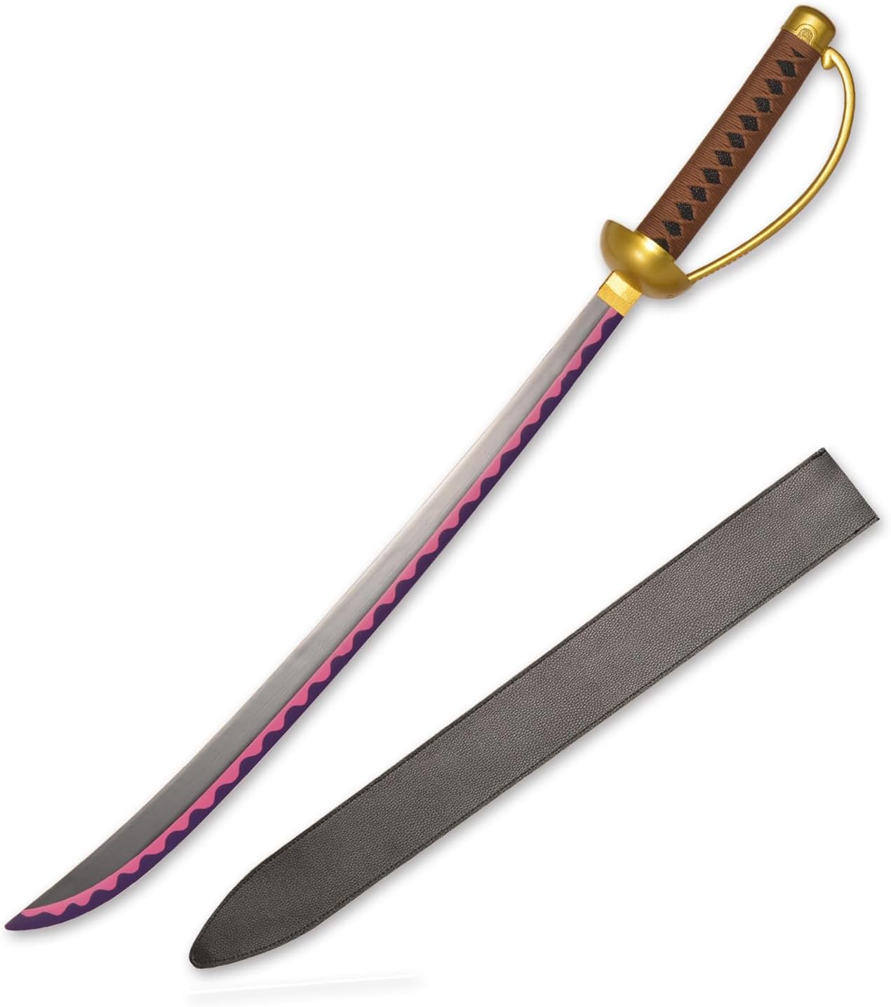 Sword fort Espadas de acero al carbono Roronoa Zoro de metal real de aproximadamente 41 pulgadas, Katana Anime Cosplay espada, Yama Enma ArashiDeath