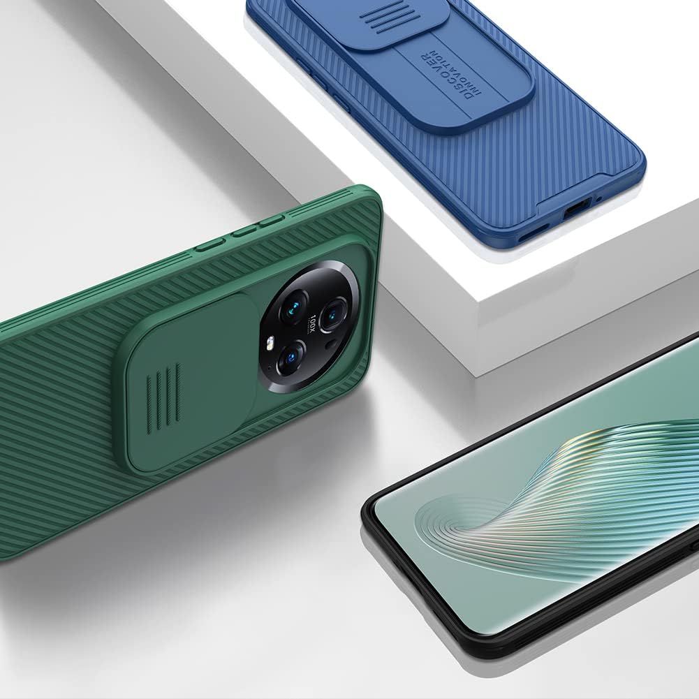 teroxa Honor Magic 5 Pro Funda con cubierta para cámara, esquinas Airbag a prueba de golpes Funda protectora deslizante Funda protectora para lente
