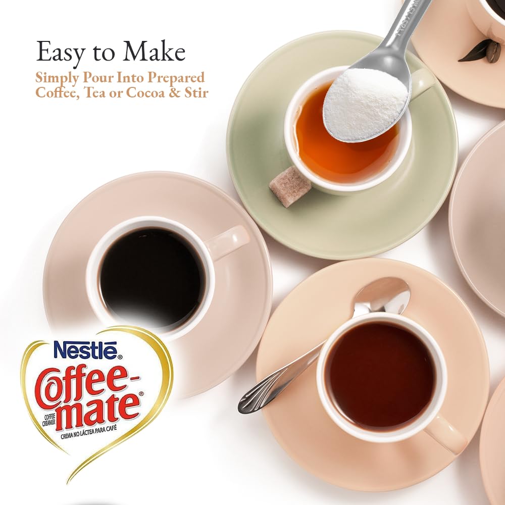 Coffee mate – Crema en polvo original, recipiente de 56 onzas con cucharas medidoras de acero inoxidable Doomi