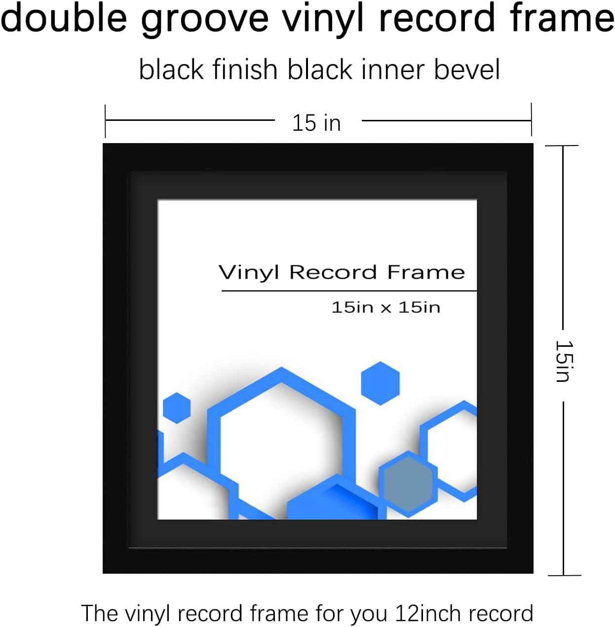Marco de disco de vinilo para marco hecho para exhibir discos de vinilo, decoración del hogar, exhibición de discos de vinilo LP 025