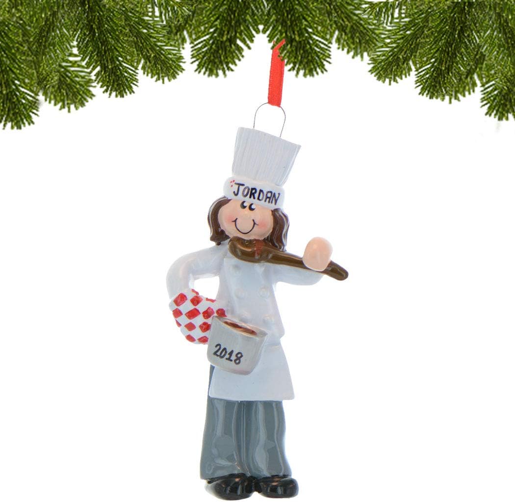 Adorno de chef personalizado 2024  Adorno de panadería adornos de cocina para árbol de Navidad, adorno de comida con temática de cocina, adornos de