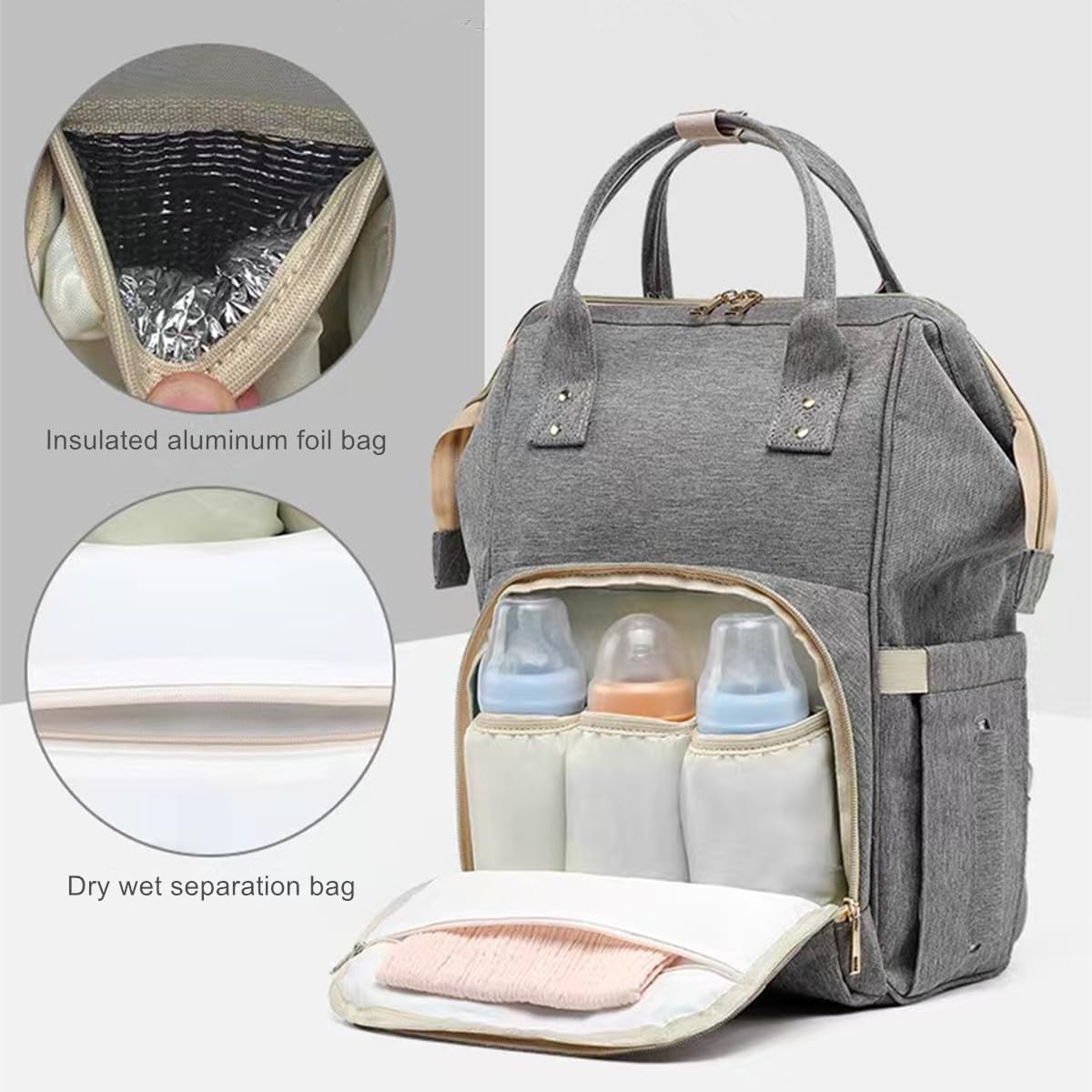 Mochila de pañales para bebé, bolsas de pañales multifunción para bebés, mochila de viaje para papá y mamá, bolsa de pañales para bebés niños y