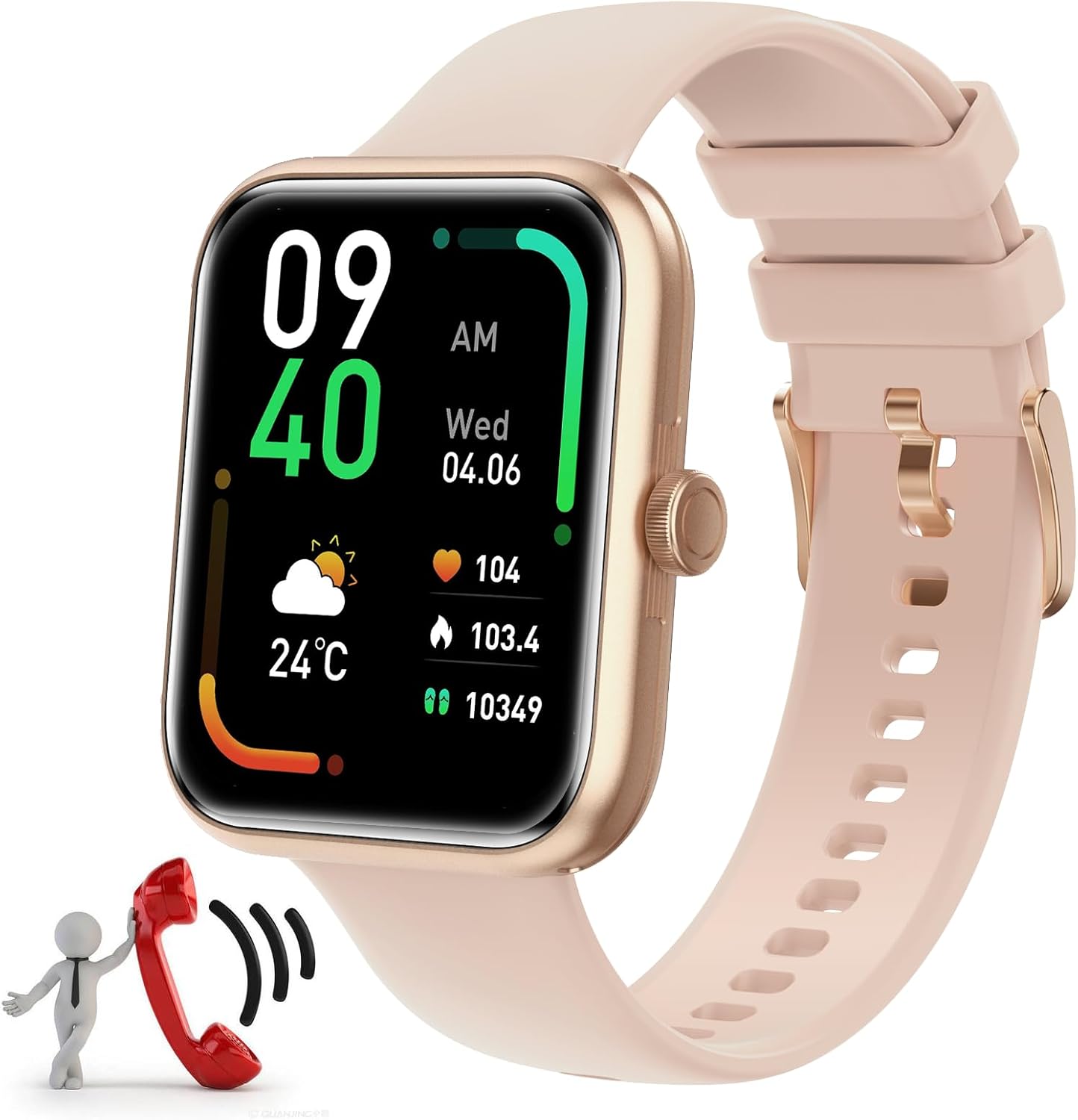 1.81″Smart Watch for Men Women with Bluetooth Call, Smartwatch for Android iOS Phone with Blood Oxygen Heart Rate Sleep Monitor, Fitness Tracker