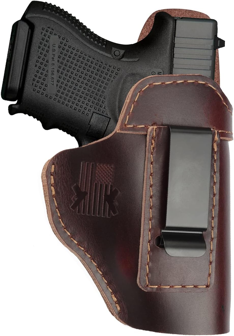 Genuine Top-Grain Leather Holster IWB for Glock17 19 43X fits Taurus G2C G3 G3C for M&P 9mm Shield fits Sig P365 P230 for LCPLC9SSecurity 9Max 9