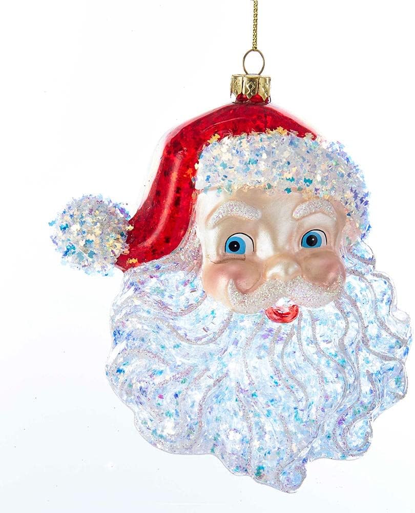 Adorno de árbol de Navidad de cabeza de Papá Noel T2290