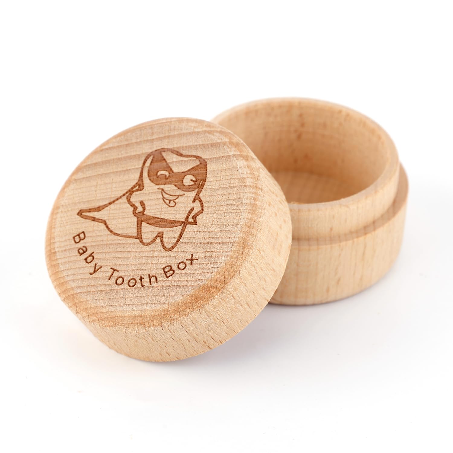 Caja de madera para recuerdos de dientes, caja de almacenamiento de dientes de bebé, para la pérdida de dientes, para bebés, niños y niñas