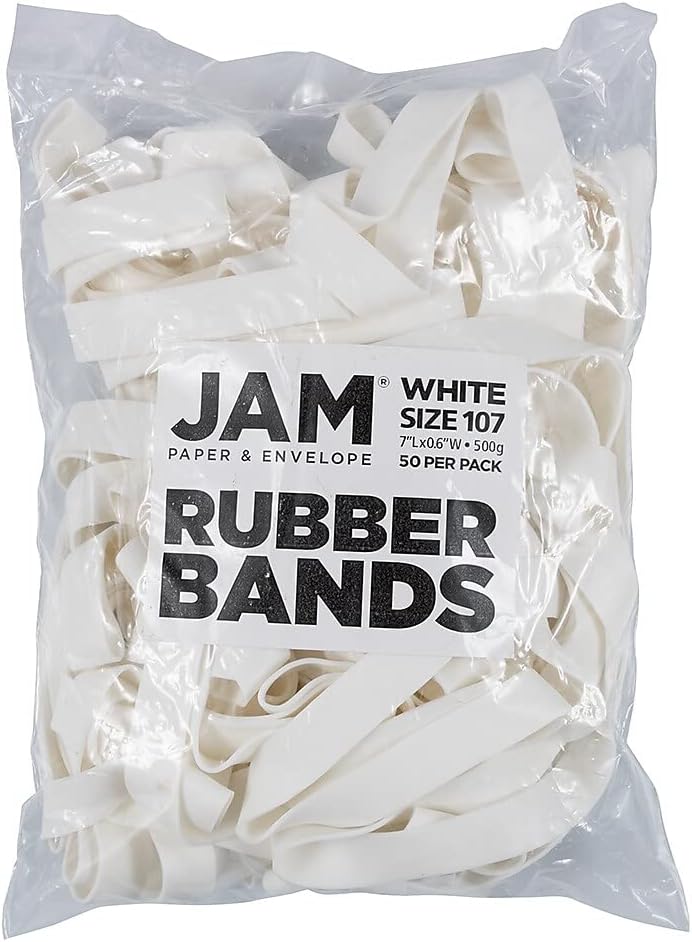 JAM PAPER  Bandas de goma de tamaño regular y especial