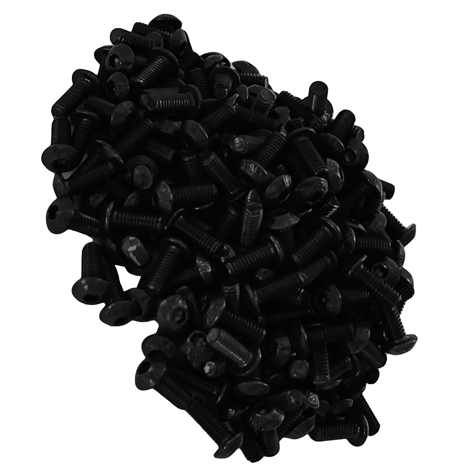 Tornillos hexagonales de cabeza de botón M3 x 0.315 in, acero al carbono de grado 10.9, acabado de óxido negro, unidad hexagonal Allen, 200 unidades