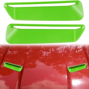 Mejiao Cubierta decorativa de ventilación de aire acondicionado para Dodge Challenger 2015-2020, color verde, 2 unidades Mejiao Cubierta decorativa de ventilación de aire acondicionado para Dodge Challenger 2015-2020, color verde, 2 unidades