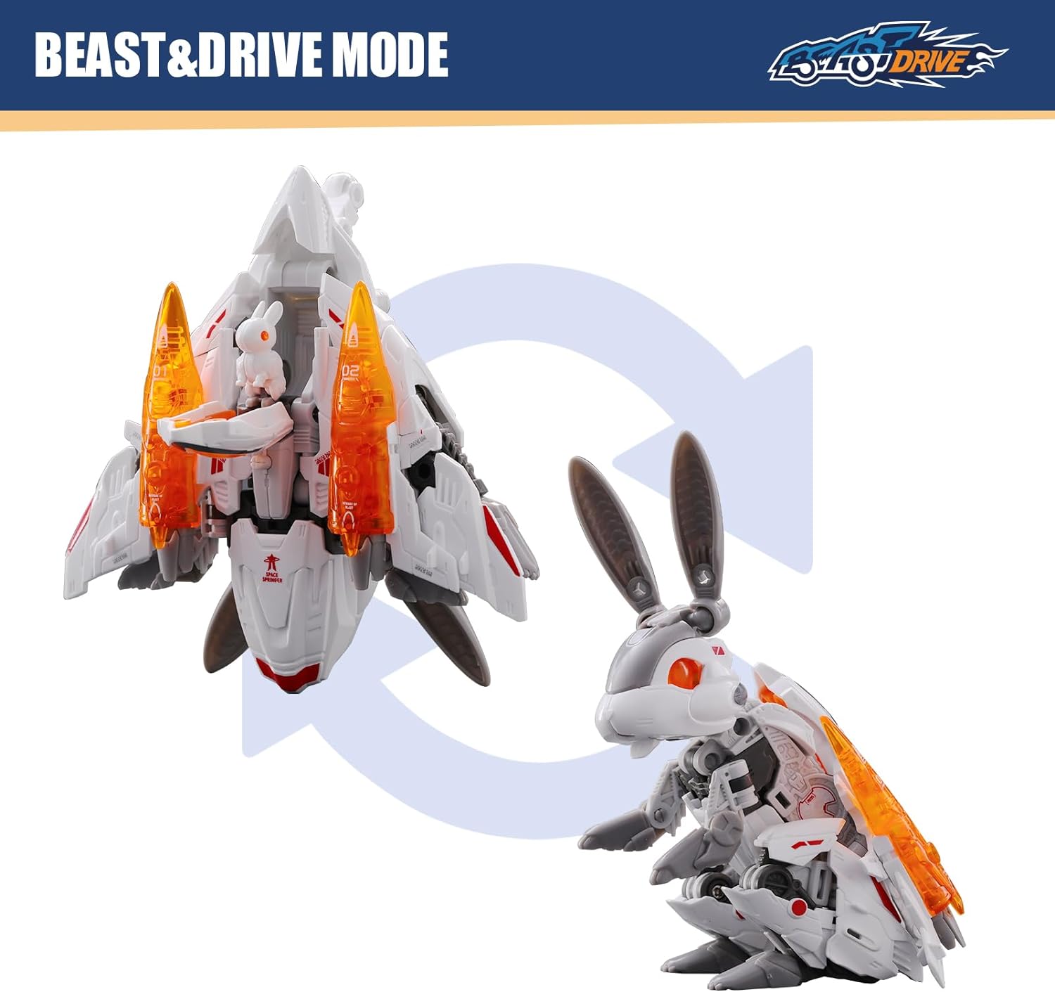 52TOYS BEASTDRIVE BD-07 Space Springer – Figura de acción, juguetes de conversión en vehículo y bestia, regalo perfecto para fiesta de cumpleaños