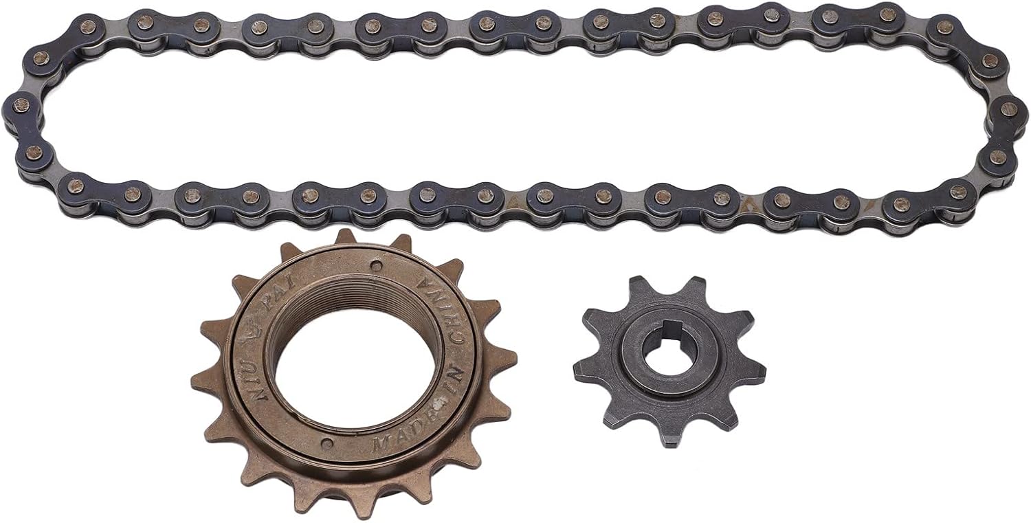 VBESTLIFE Kit de cadena de rueda libre para bicicleta, rueda libre de 16 dientes, 9 dientes dentados de 38 secciones para bicicleta de montaña, kit
