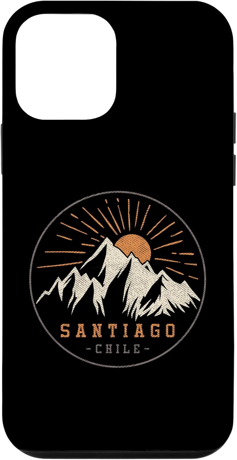 iPhone 12 mini Vintage Santiago Chile Mountains Sunset Retro Grunge Gift Case