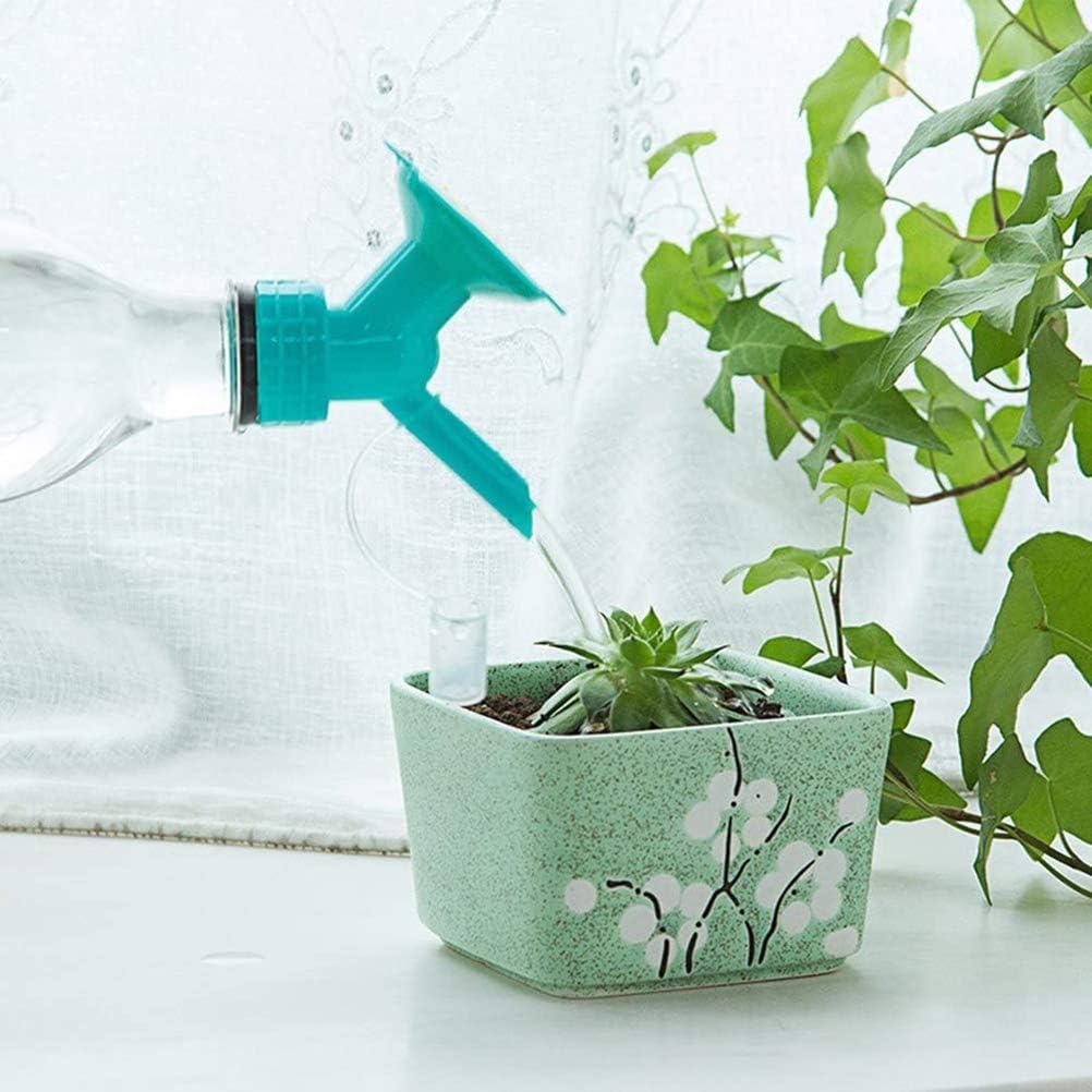 Boquilla de riego de doble cabezal rociador o verter agua Diseño universal y duradero (azul)
