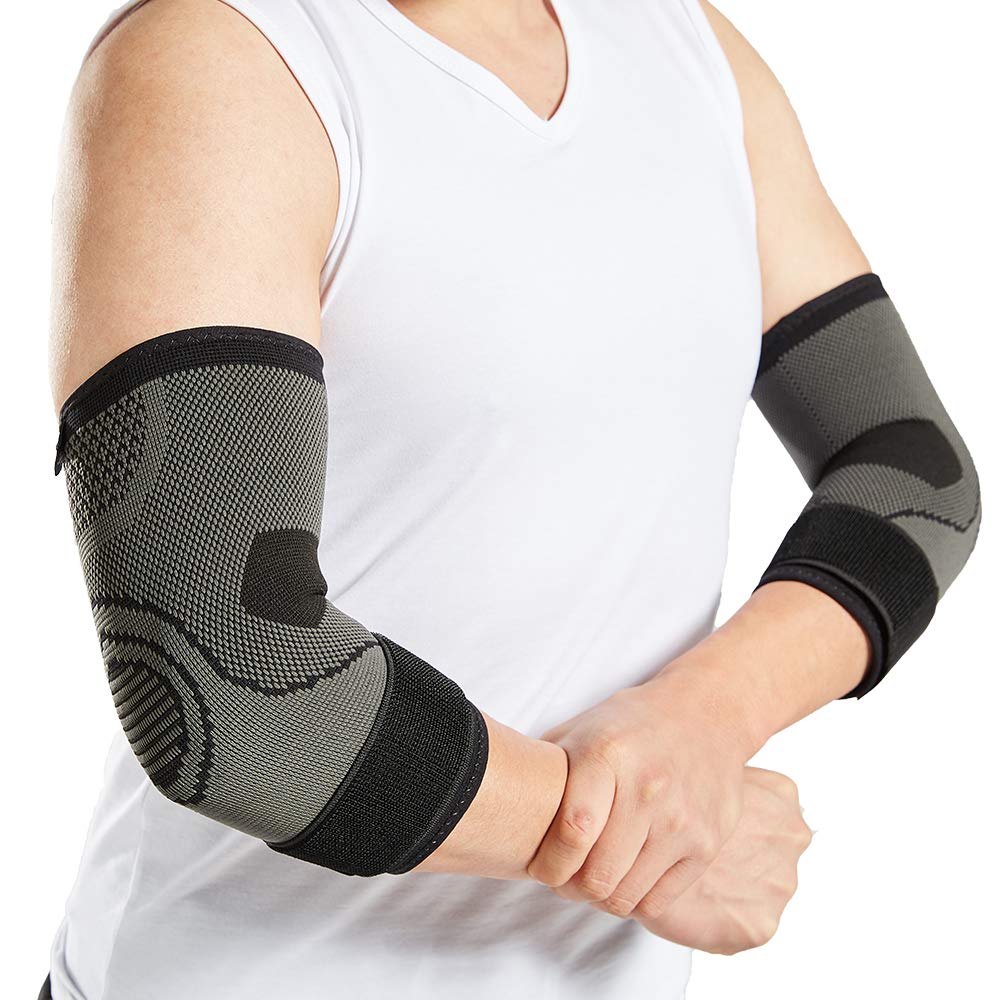 Codera con correa para tendinitis, 2 unidades, manguitos de compresión para codo de tenis, tratamiento de codo de golf