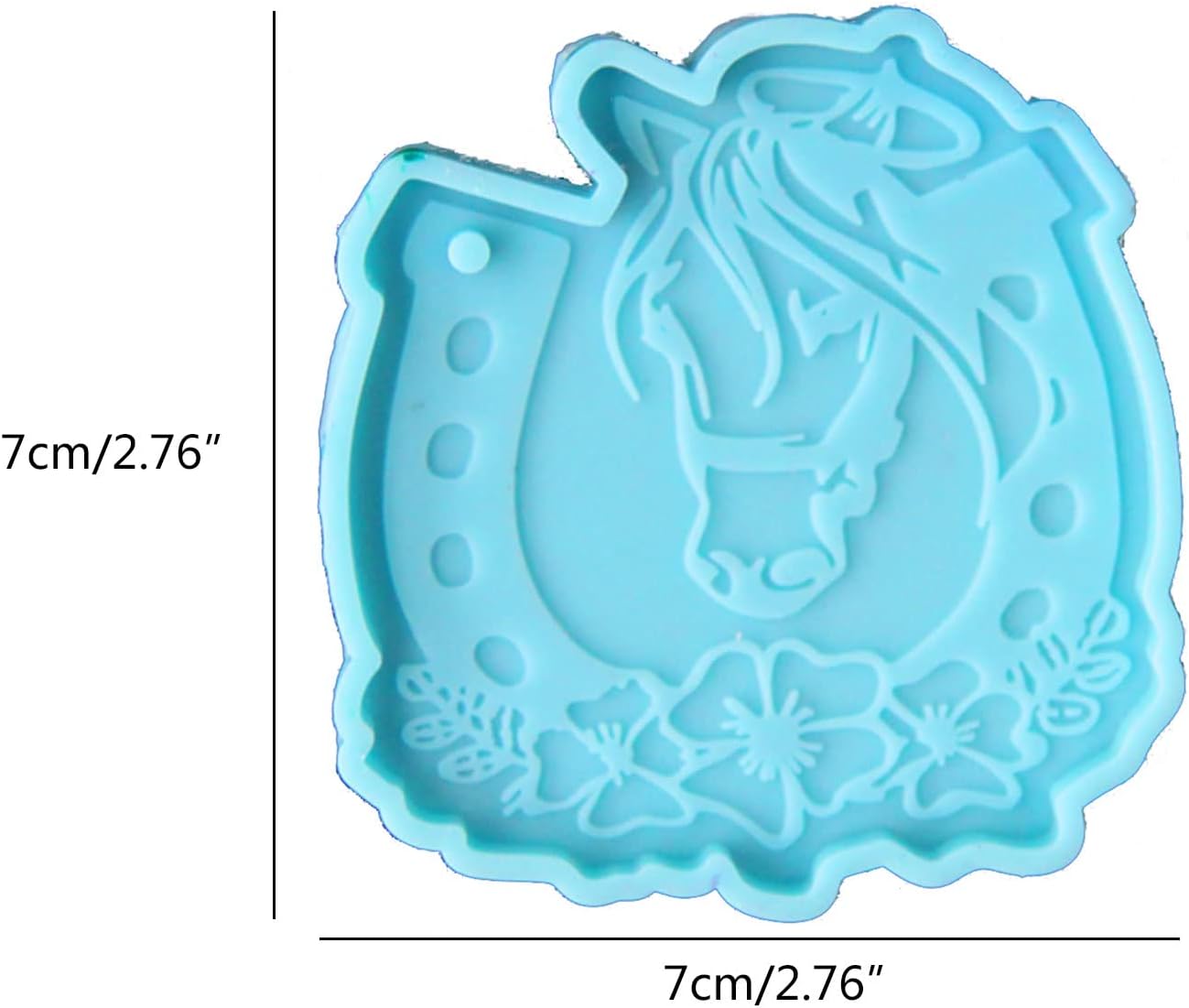 Molde de silicona para llavero de resina de herradura, para manualidades de resina epoxi, collar, colgante, molde de fundición de resina para hacer