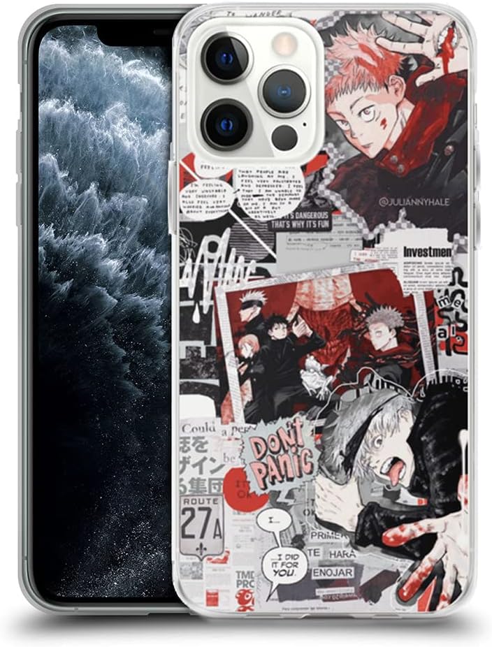 Funda compatible con iPhone 11 Gojo Satoru, Yuji Itadori Cool Anime Boys  Jujutsu Kaisen funda de silicona suave TPU funda protectora para teléfono