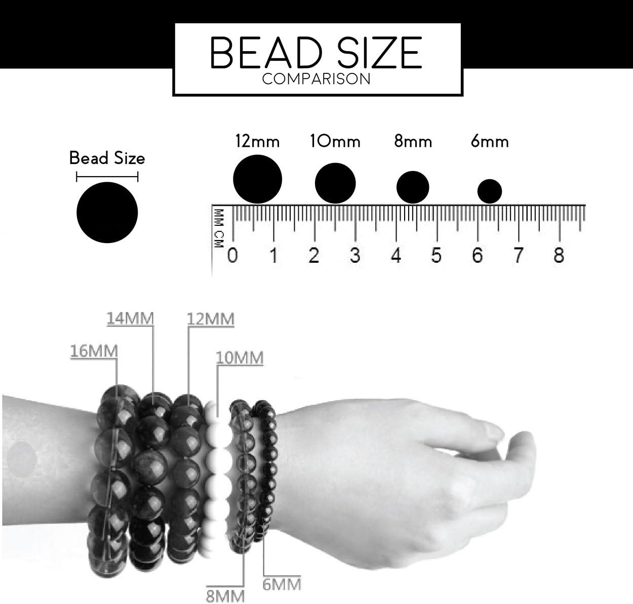 Unisex Adulto Karungali Seis Mm Bead Tamaño Mala, Madera, No es una piedra preciosa