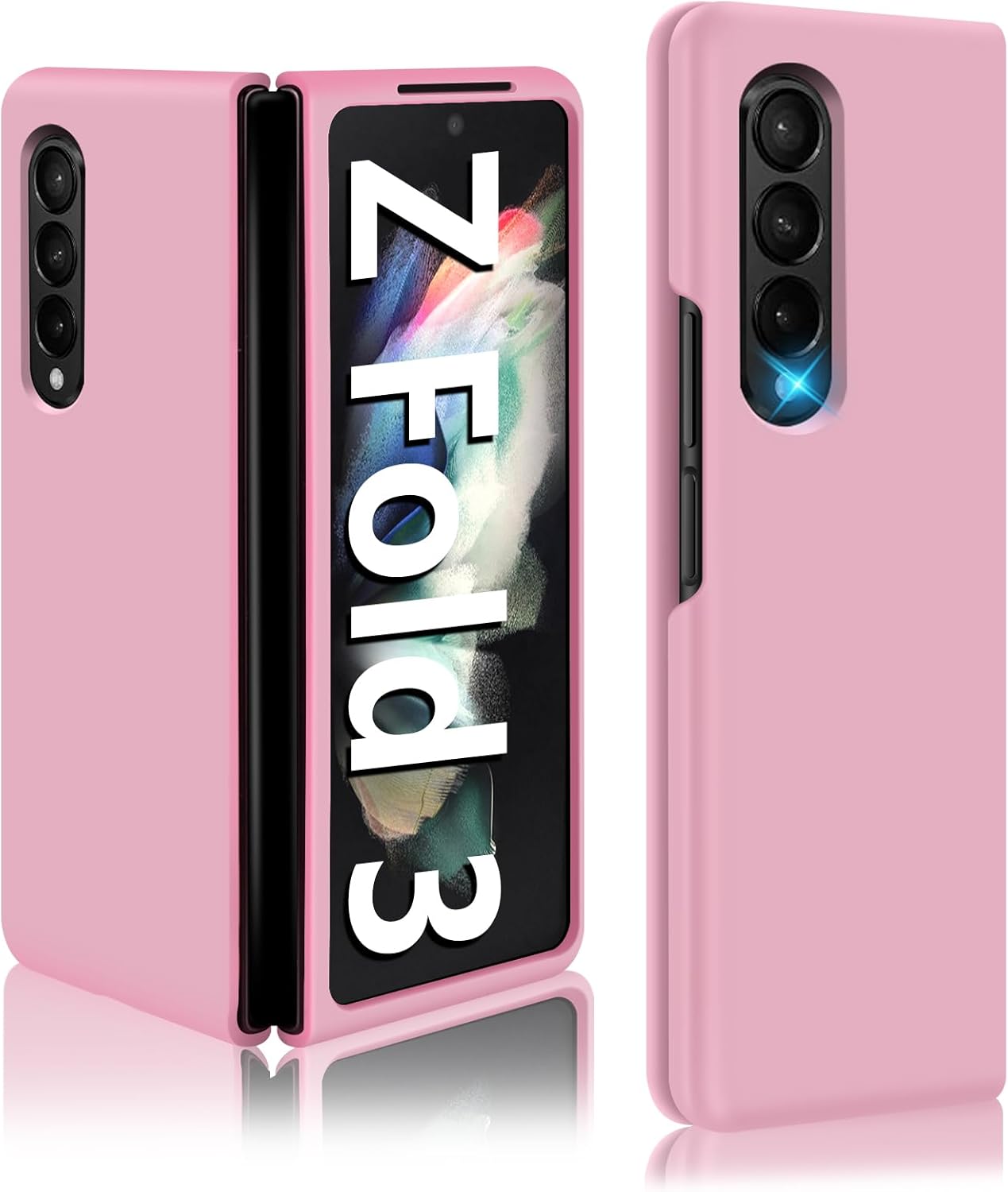 Z Fold 3 – Funda de silicona líquida para Samsung Galaxy Z Fold3 5G, funda delgada para mujeres y niñas, goma de gel suave ultra fina, diseño