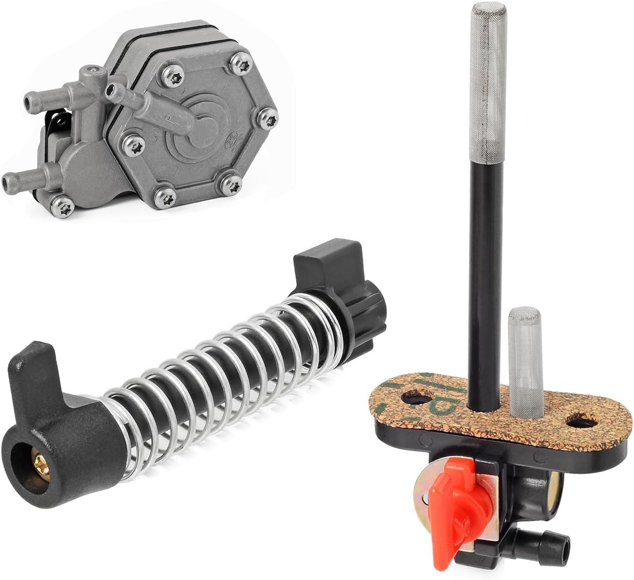 Bomba de combustible y válvula de combustible Petcock y pomo de palanca Kit de resorte para Polaris Scrambler 500 4×4 2002-2009 Magnum 425 2×4 4×4