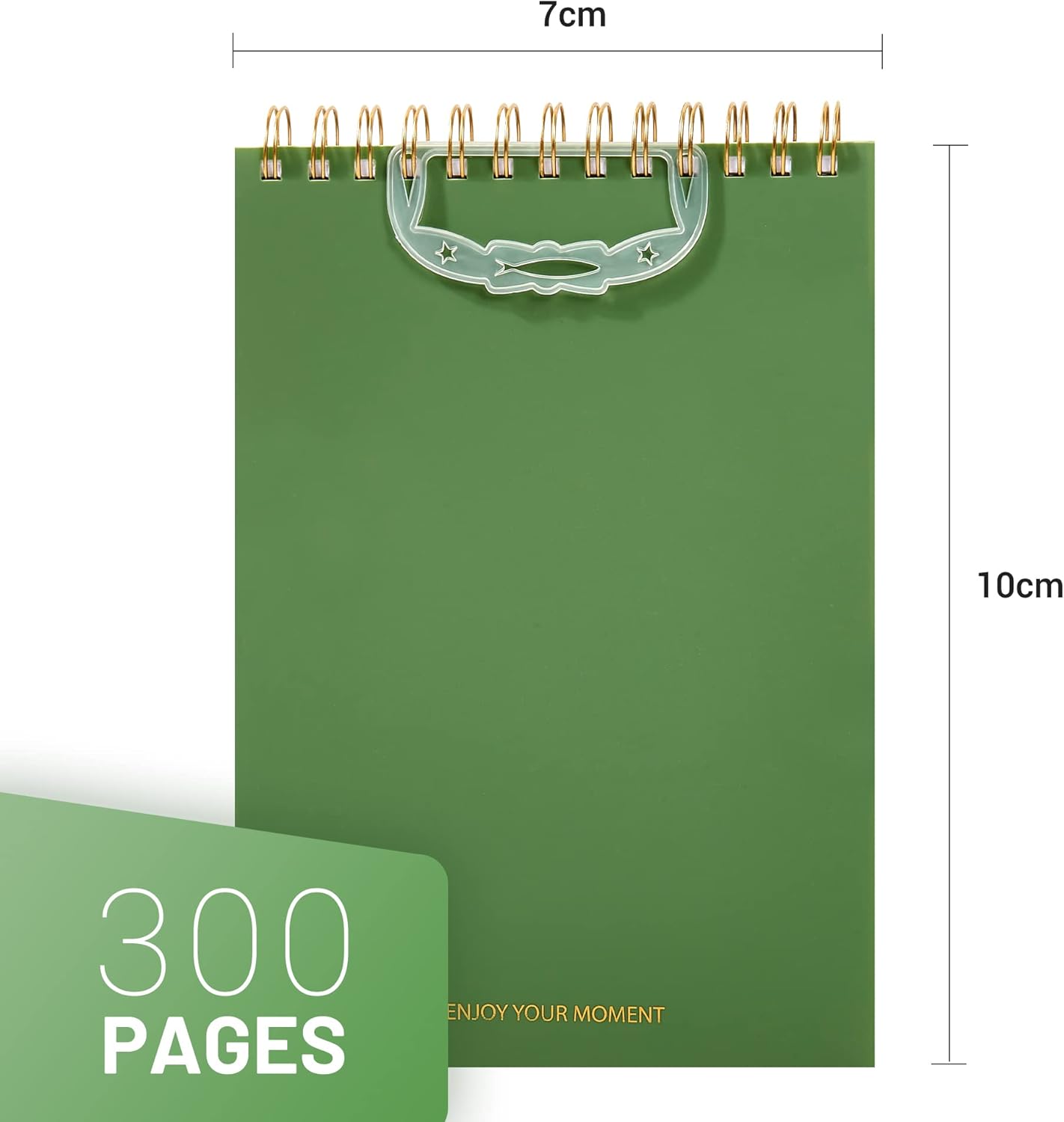 Yoment Top – Cuadernos de espiral duraderos y grandes, de 7 x 10 pulgadas, con rayas universitarias, cubierta impermeable, 300 páginas rayadas,