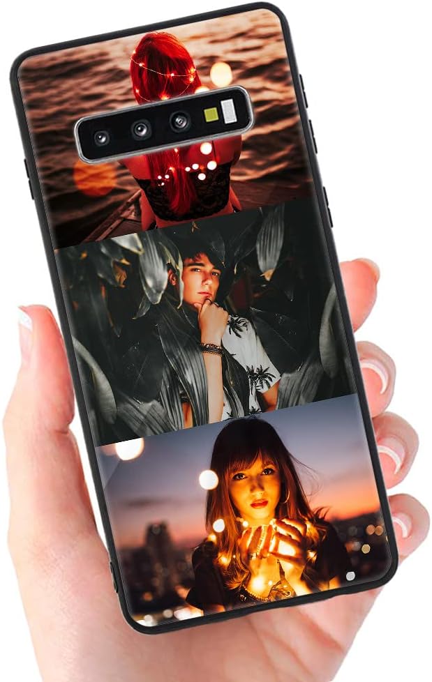Funda personalizada para Samsung Galaxy S10, vidrio templado antiarañazos, a prueba de golpes, suave TPU con collage de fotos, diseño de imagen,