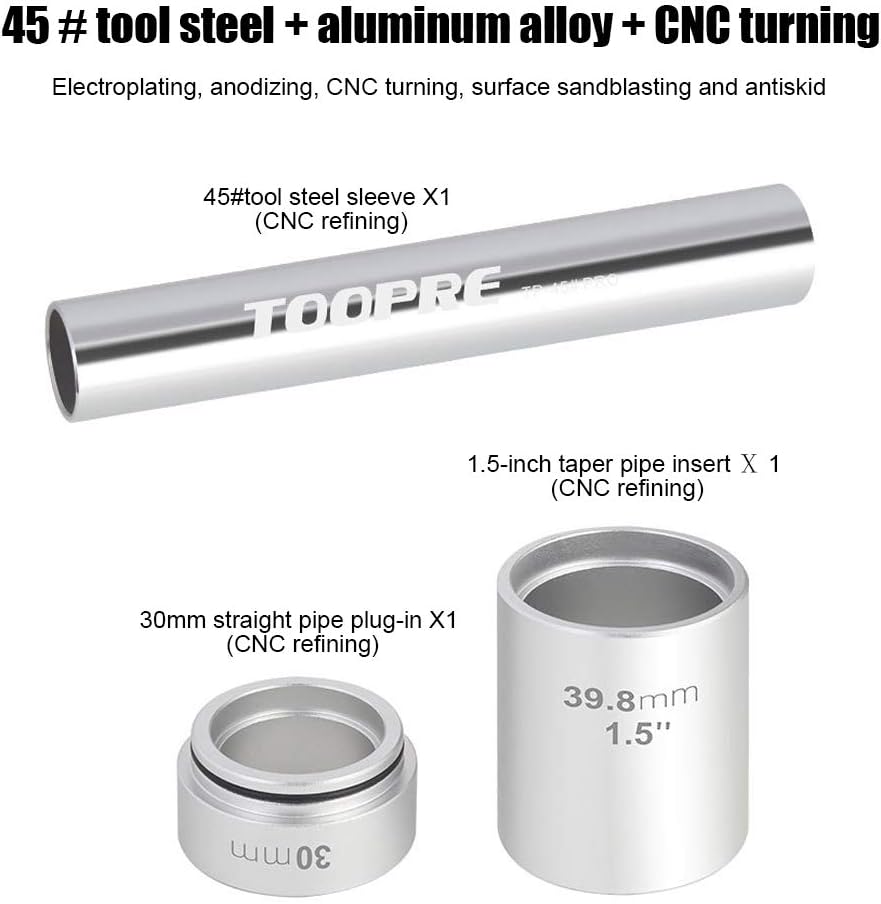 CALIDAKA Herramienta BB de bicicleta de 3 piezas, kit de ajuste de horquilla delantera de reparación de bicicleta de aleación de aluminio,
