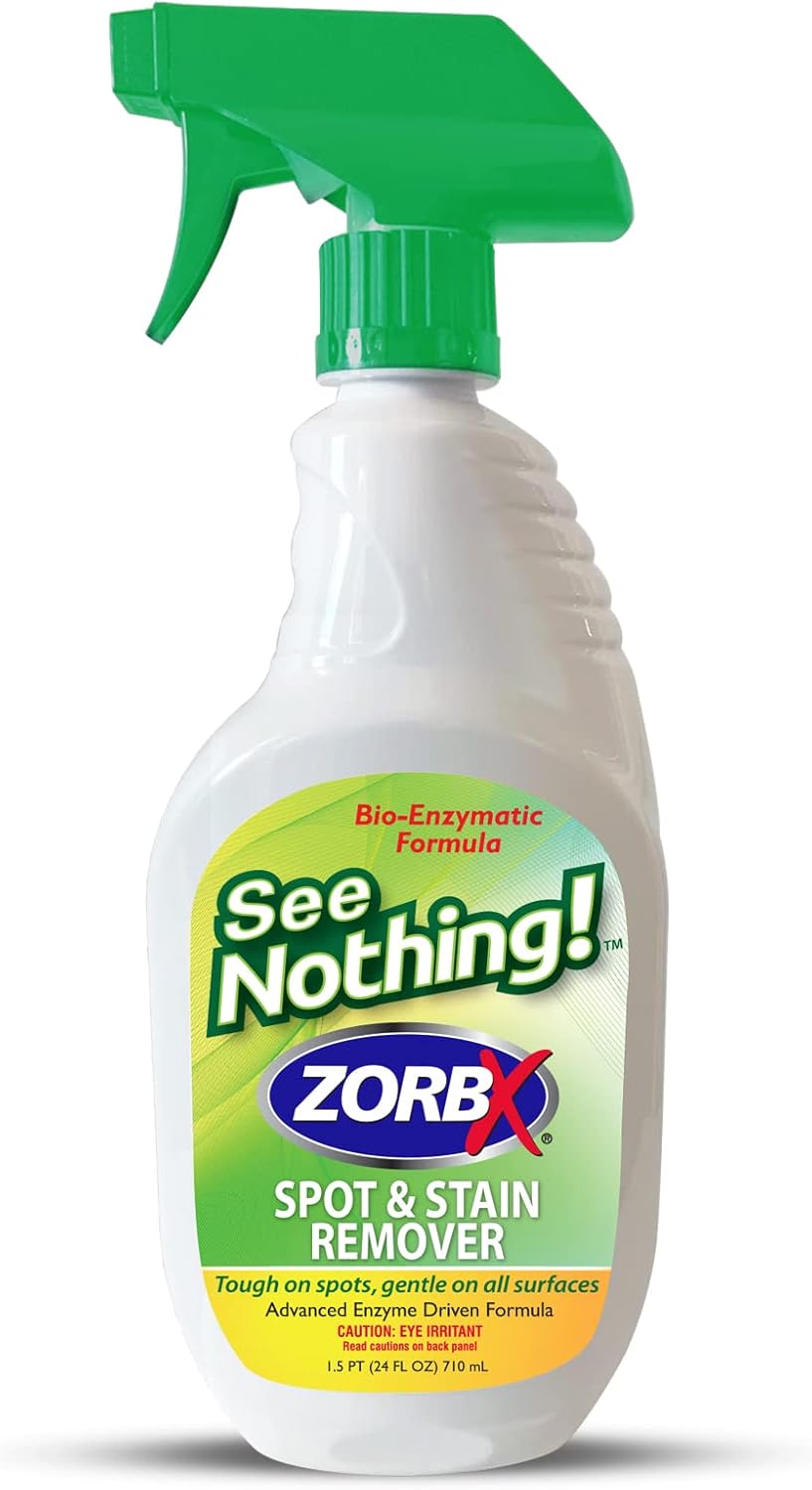ZORBX Spray removedor de manchas y manchas See Nothing, removedor de manchas perfecto para zapatos, ropa, muebles y ropa de cama de mascotas,