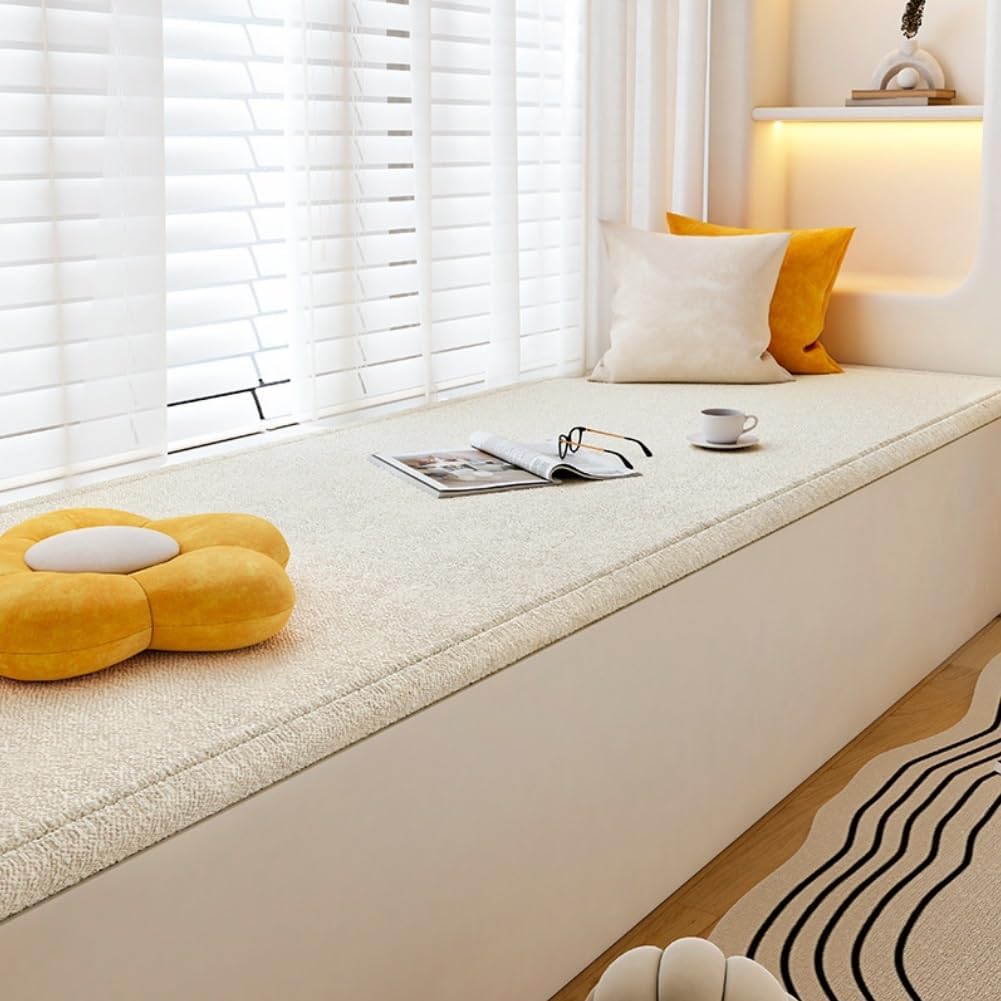 Cojín de asiento para alféizar de ventana de tamaño personalizado, para muebles de interior, cojín de bahía para banco, ventana, asiento, sofá,