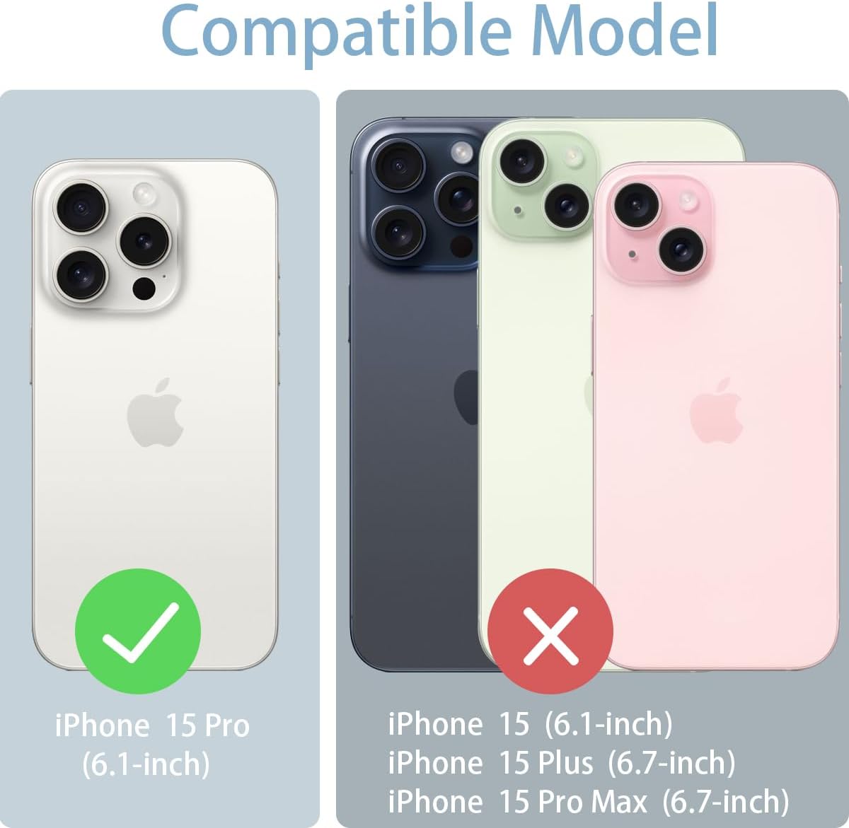Yiyahu Coloful – Funda para iPhone 15 Pro, translúcida mate para iPhone 15 Pro para mujeres, niñas, bonita funda a prueba de golpes para Apple
