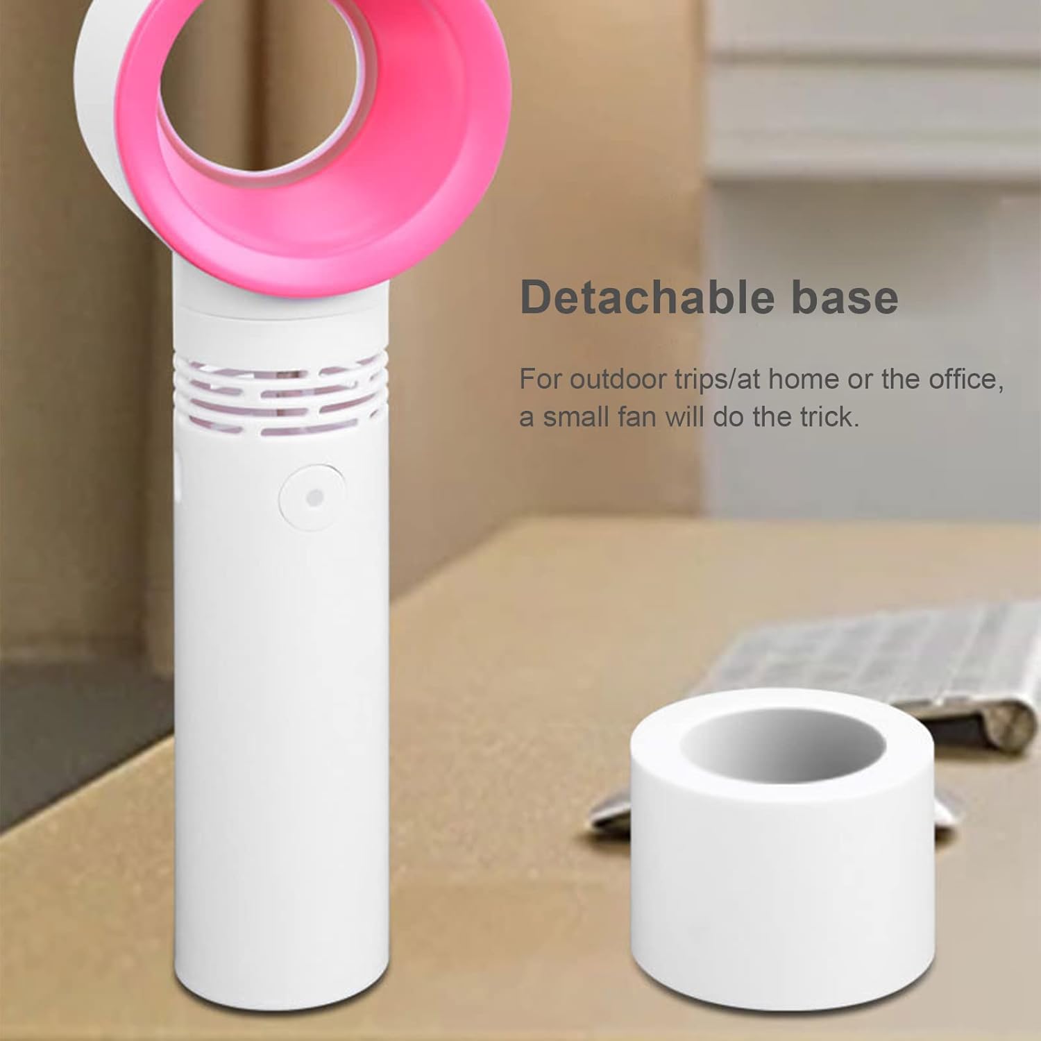 Mini ventilador portátil sin aspas para extensión de pestañas, silencioso portátil recargable, ventilador de pestañas de mano con 3 velocidades,