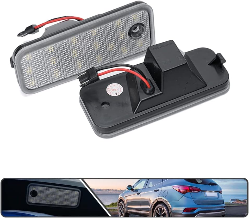 2 unidades de luces LED de matrícula para Hyundai Santa Fe DM Grand Santa Fe NC alimentado por alta potencia SMD xenón blanco LED libre de errores