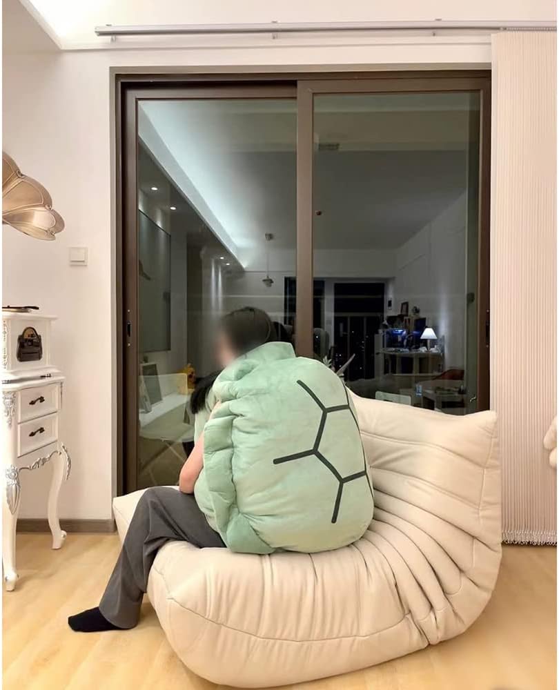 LELEBEAR Tortuga gigante, almohadas de concha de tortuga portátil, carcasa de poder de tortuga (40 pulgadas)