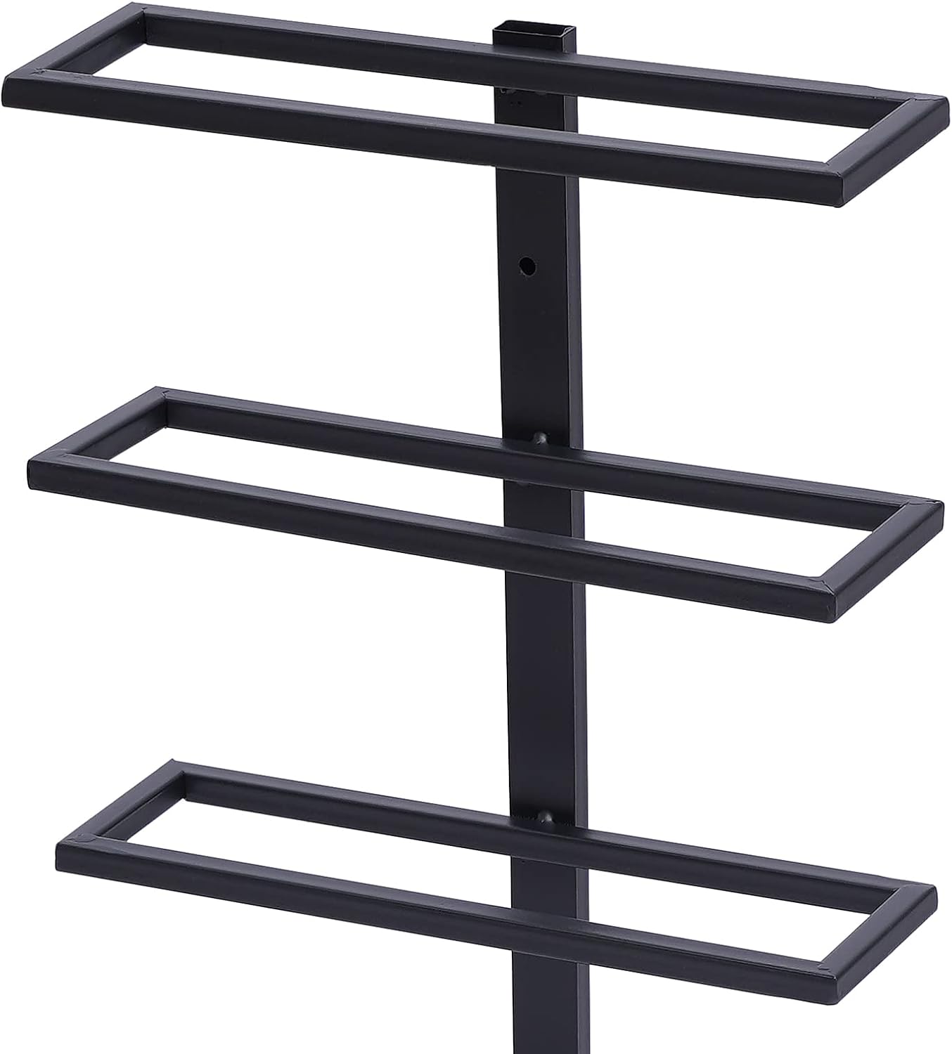 LEYSRIS Estante de vino de pared de 8 niveles, fácil acceso, almacenamiento de metal para vino negro, ahorro de espacio, con 8 botellas