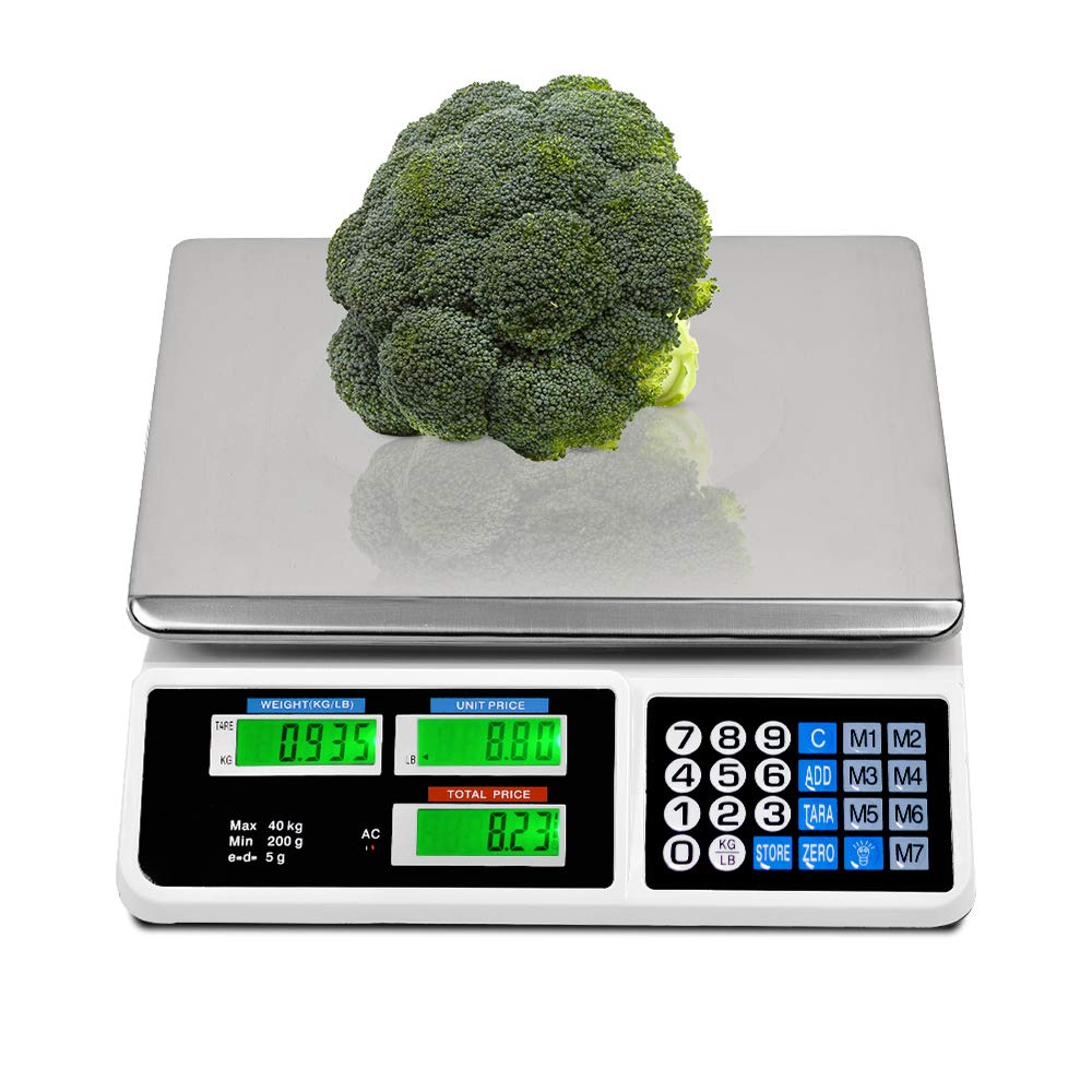 Báscula digital de precio electrónico LCD digital comercial para carne, peso