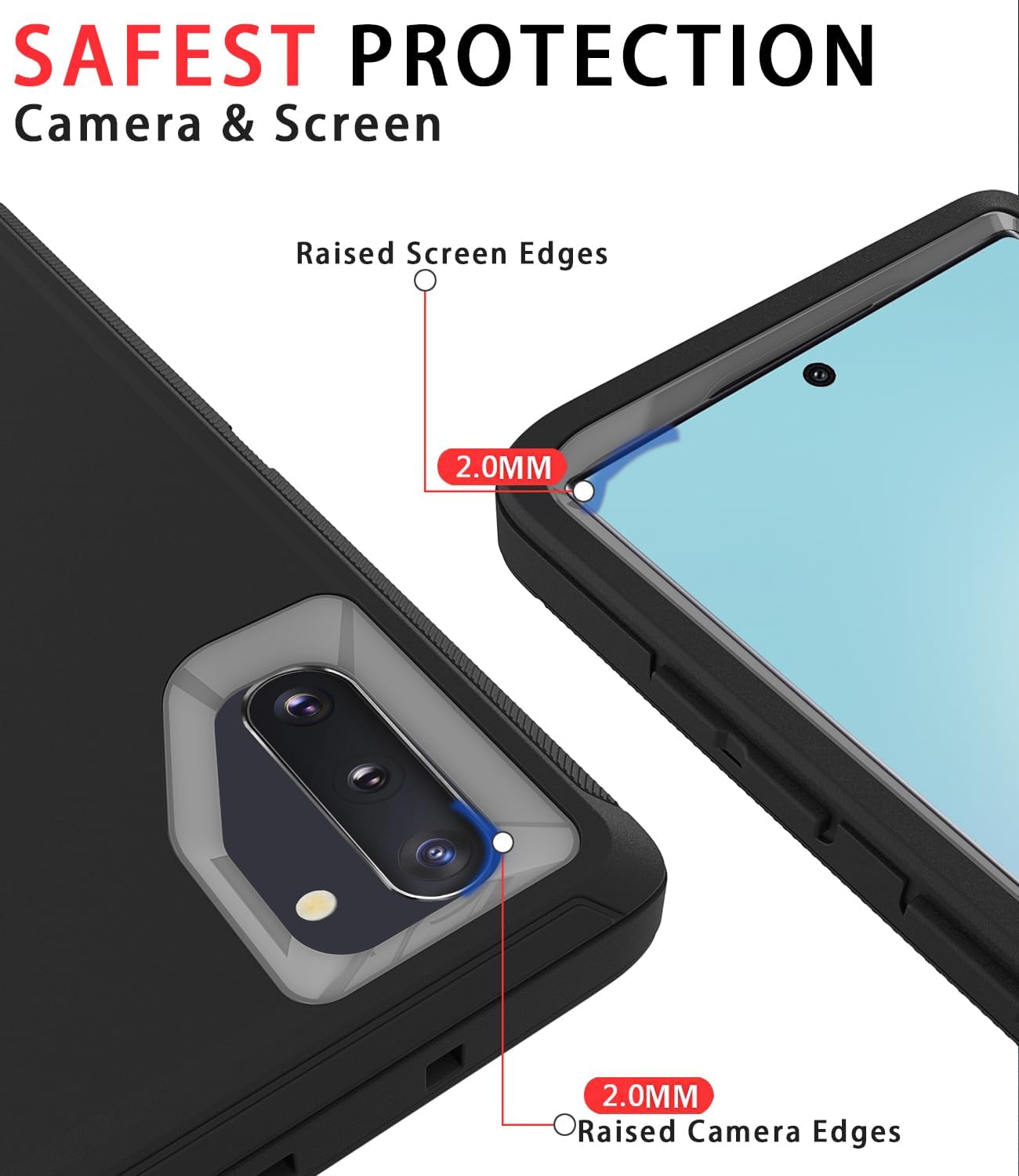 Guirble Funda para Samsung Galaxy Note 10, a prueba de golpes, a prueba de caídas, funda protectora resistente para Samsung Note 10 de 6.3 pulgadas