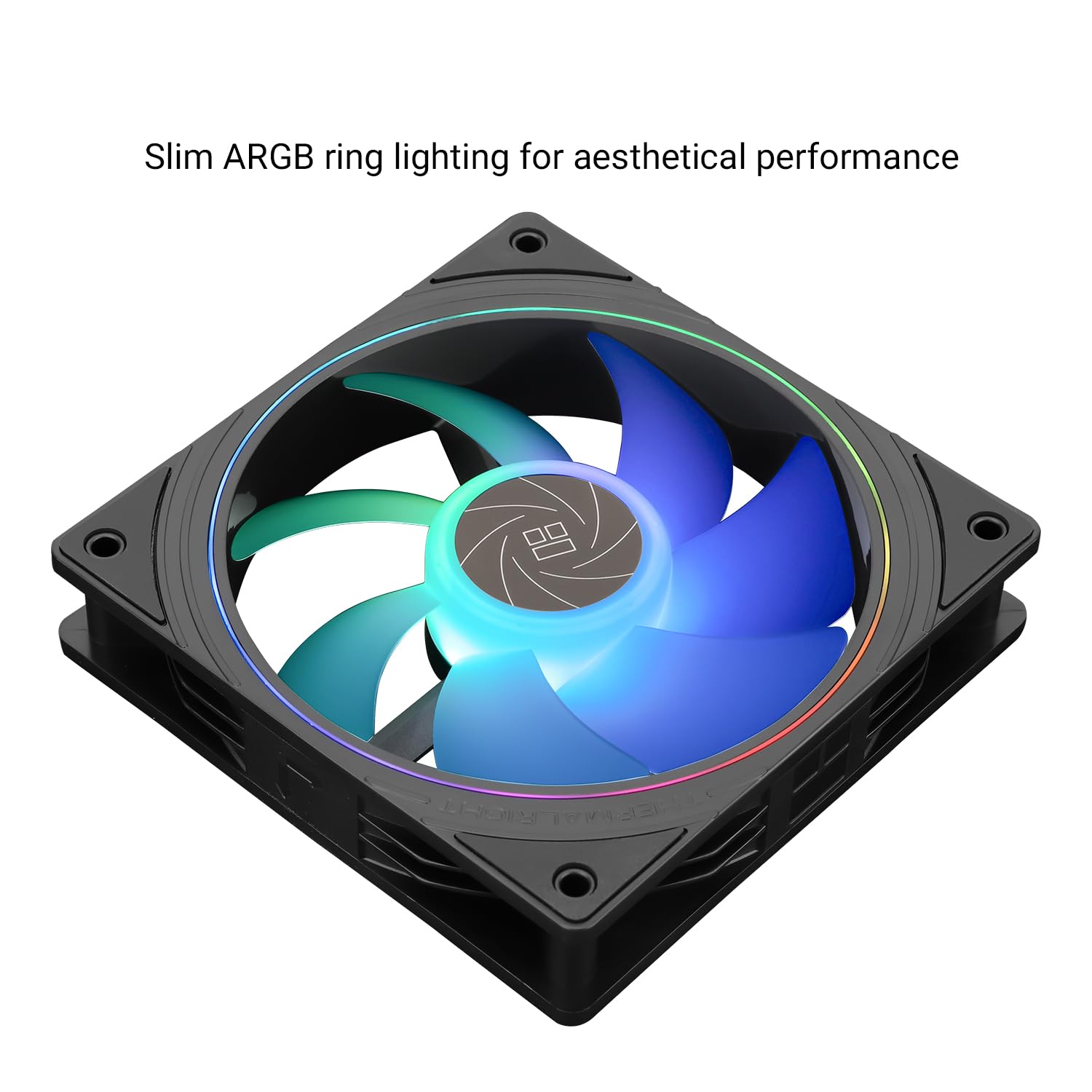 Thermalright TL-S12-S X3 – Ventilador de CPU PWM, efecto de luz de apertura fina, conector PWM de 4 pines con efectos de luz ARGB, ventilador de