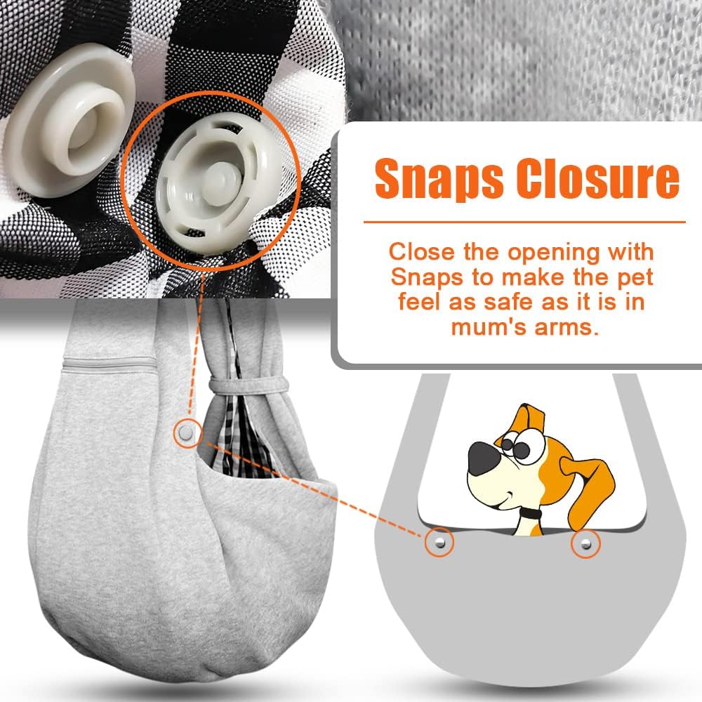 TOMKAS – Transportador para perros pequeños con bolsillo extra para almacenamiento con bolsillo adicional de almacenamiento