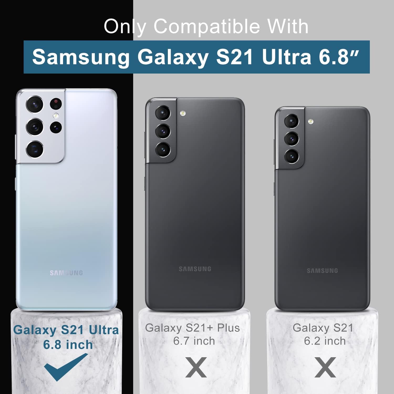 DEENAKIN Funda protectora de silicona para Samsung Galaxy S21 Ultra, suave y sedosa con forro de microfibra suave, funda protectora para Samsung