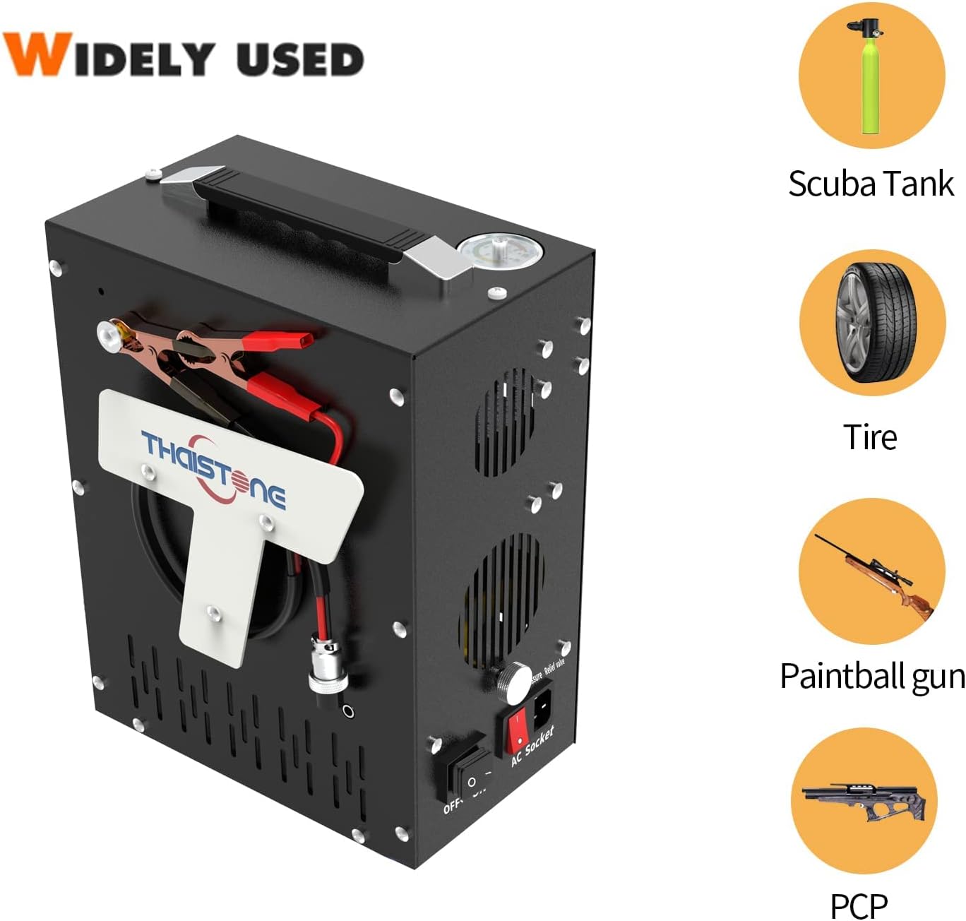 Compresor de aire PCP 4500 Psi30Mpa, filtro separador integrado sin aceiteagua, alimentado por Home 110V AC o Car 12V DC, Compresor Pcp para tanque