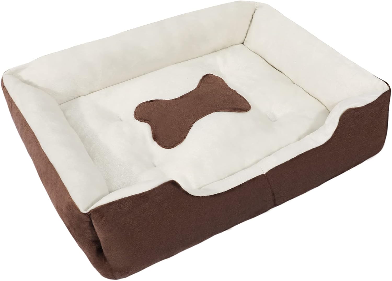 SENNAUX Camas rectangulares para perros pequeños, cama lavable para mascotas, colchón cómodo para mascotas con parte inferior antideslizante para
