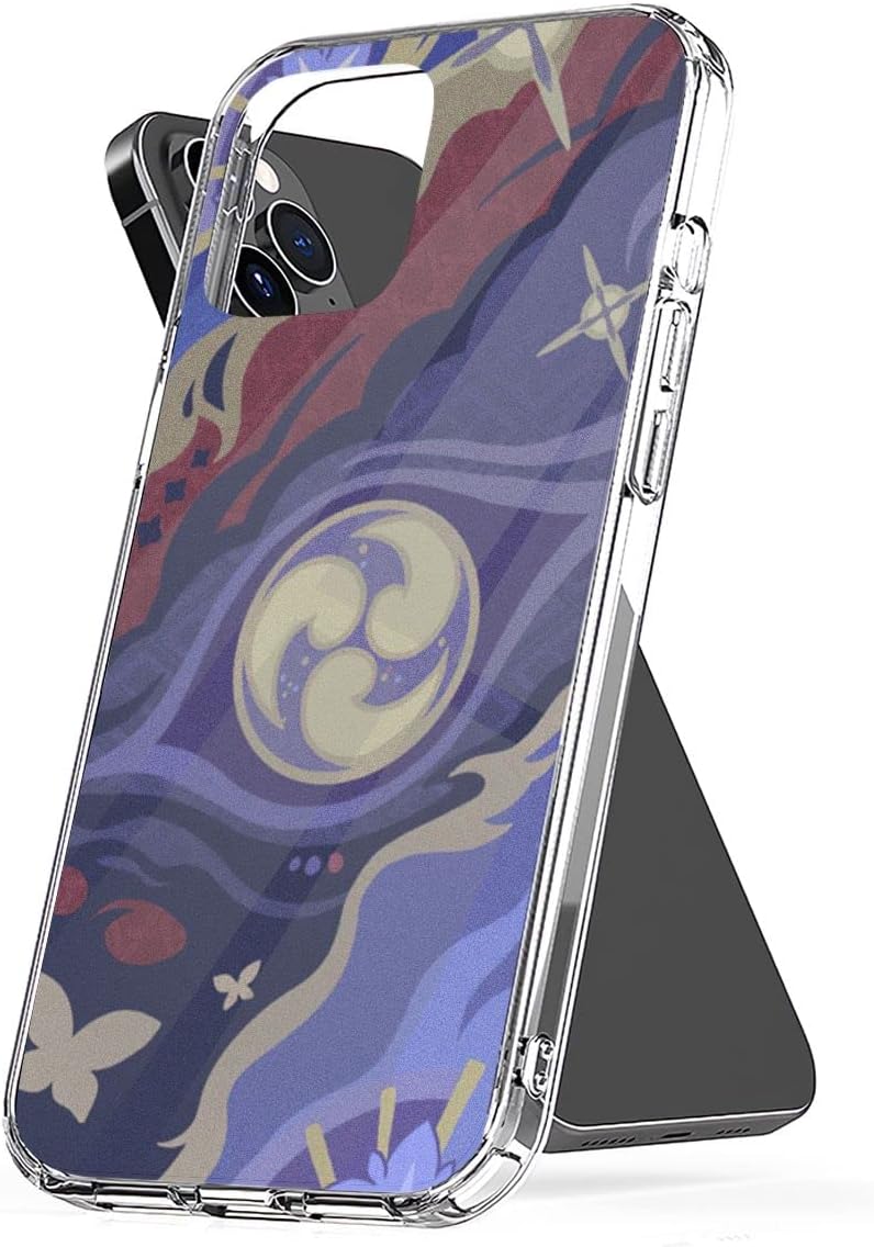 Genshin Funda para teléfono Genshin TPU Games Accesorios Impact Cover Raiden Protect Shogun a prueba de golpes amistad compatible con iPhone 15 14