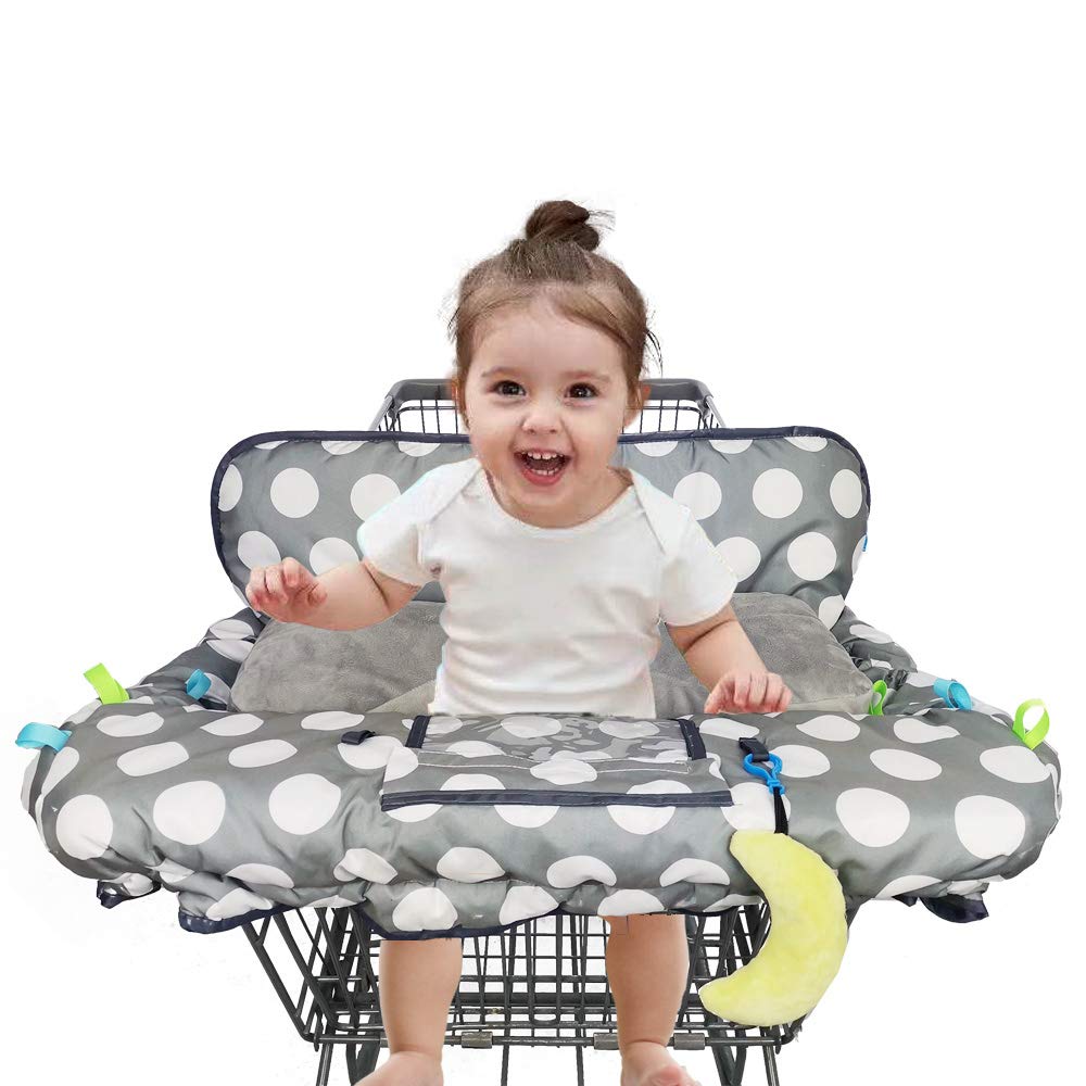 Funda para carrito de compras para bebé con almohada, posicionador de cojín de terciopelo suave, Soporte para teléfono celular de 6.5 pulgadas,