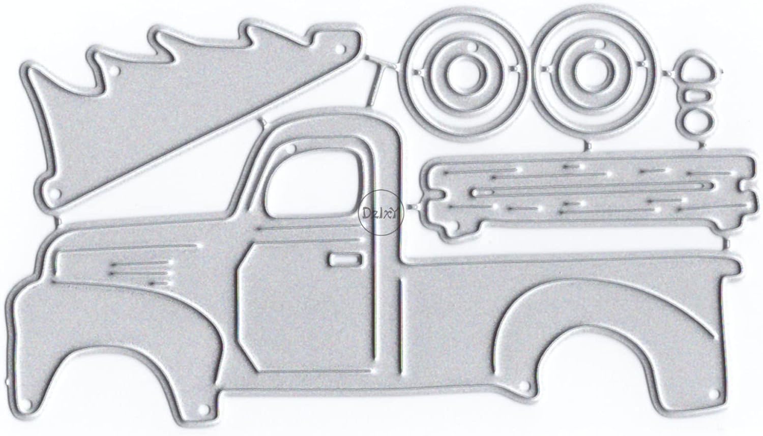 DzIxY Troqueles de corte de metal para árbol de Navidad para camiones, kit de fabricación de tarjetas, troquelados, troquelados, álbumes de