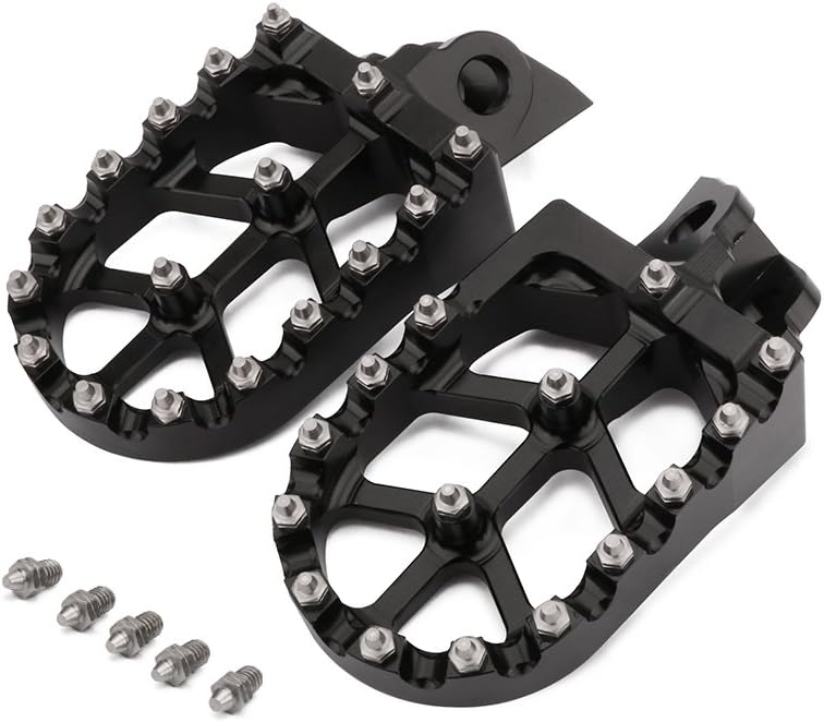 AnXin Estriberas para bicicleta de cross, reposapiés, pedales CNC MX para KX65 00-20 KX80 98-00 KX85 01-22 KX100 98-21 KLX140 08-23 KX112 2022 Pit