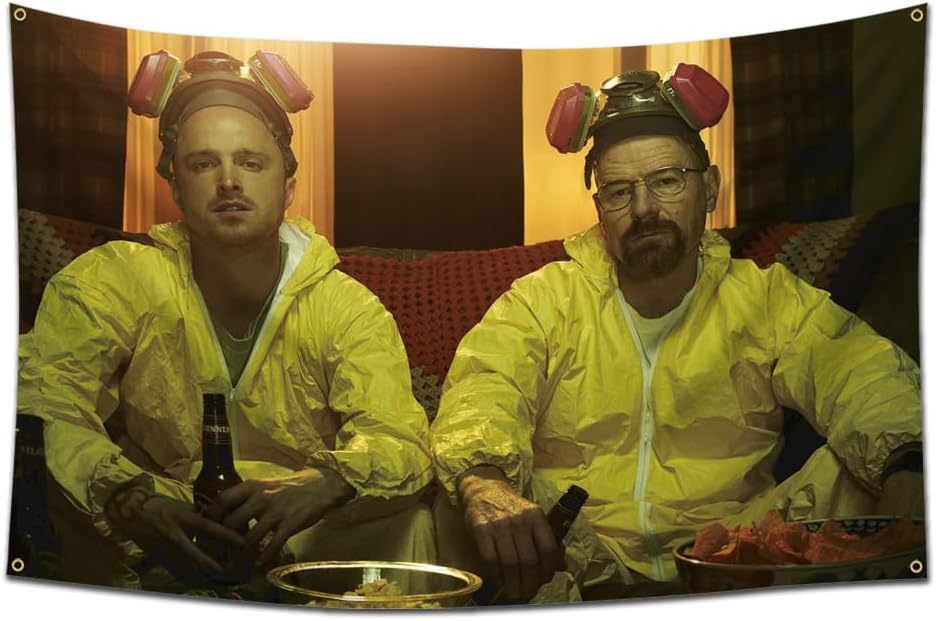 DecrPlus Breaking Bad Tapestry Walter White Jesse Pinkman Banner Poster Wall Colgante Bandera 3x5ft Dormitorio Fondo Decoración