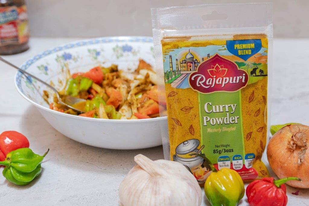 Rajapuri Especias mixtas  Curry suave 3.00 oz  3 onzas  Perfecto para carnes, aves de corral y pescado. Apto para veganos