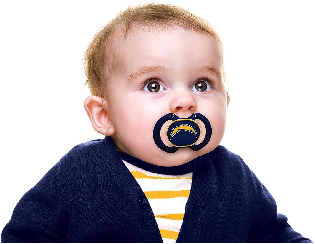 BabyFanatic – Chupete de 2 unidades, NFL Los Angeles Chargers, equipo oficial de la liga