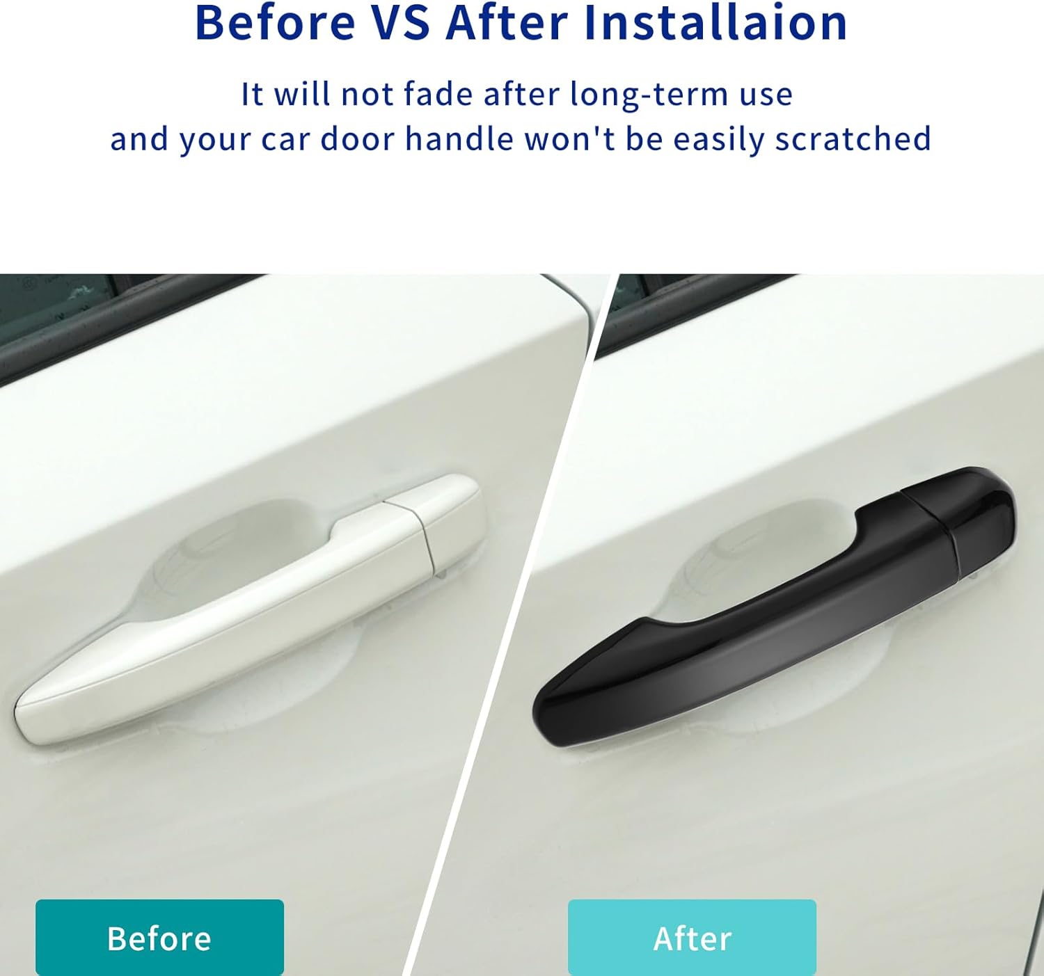 Cubierta para manija de puerta de automóvil compatible con Honda Accord 2018, 2019, 2020, 2021 y 2022, accesorios negros (sin agujeros de entrada