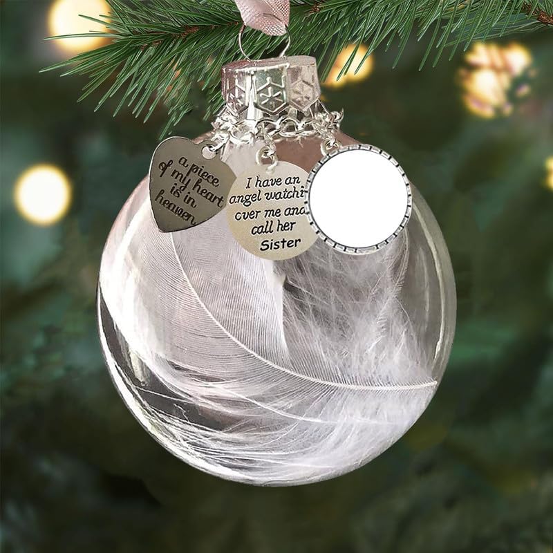 Adornos conmemorativos para la pérdida de la hermana, regalo de condolencias por la pérdida de un ser querido, adornos conmemorativos de Navidad,